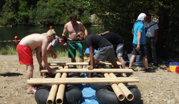 Manufacturing of team building rafts