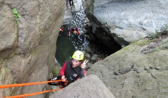 Hot water canyoning near Font-Romeu