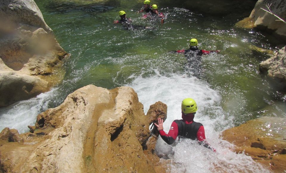 Natural toboggan canyon region of Perpignan