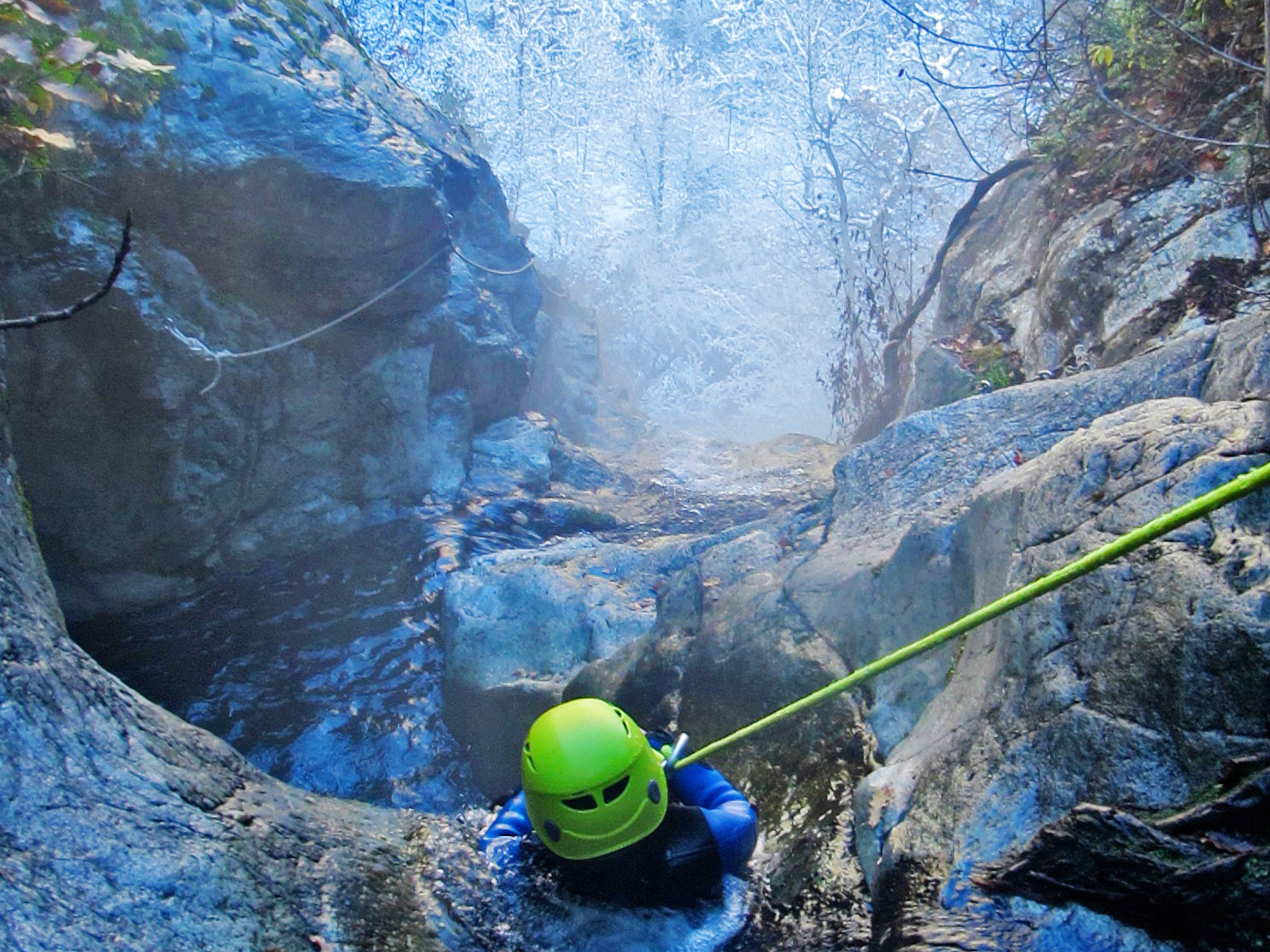 sortie canyon en hiver Pyrénées-Orientales