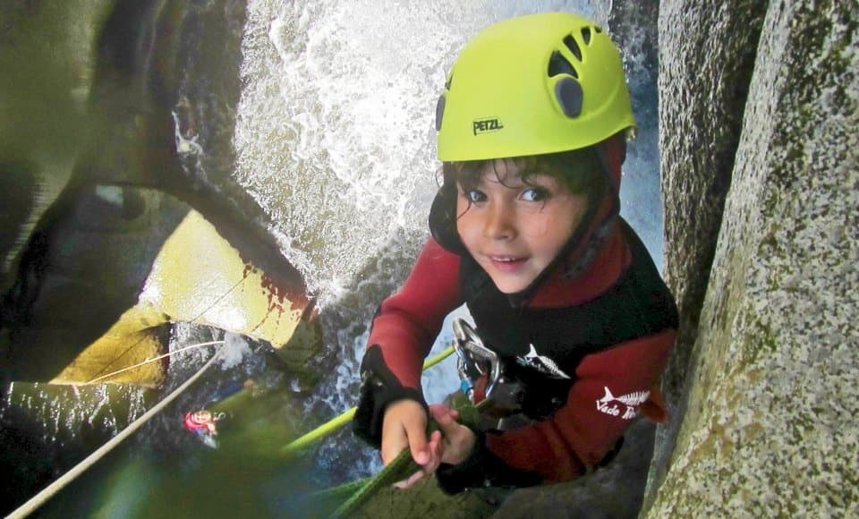 Family canyoning in the Pyrénées-Orientales