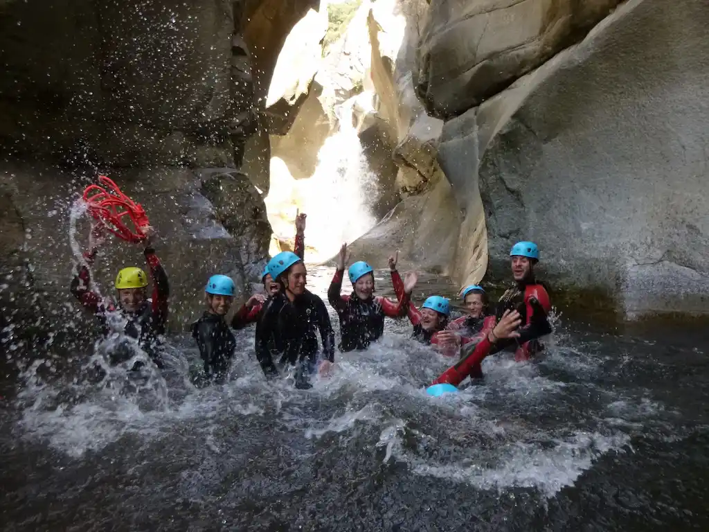 Canyoning with friends at Llech