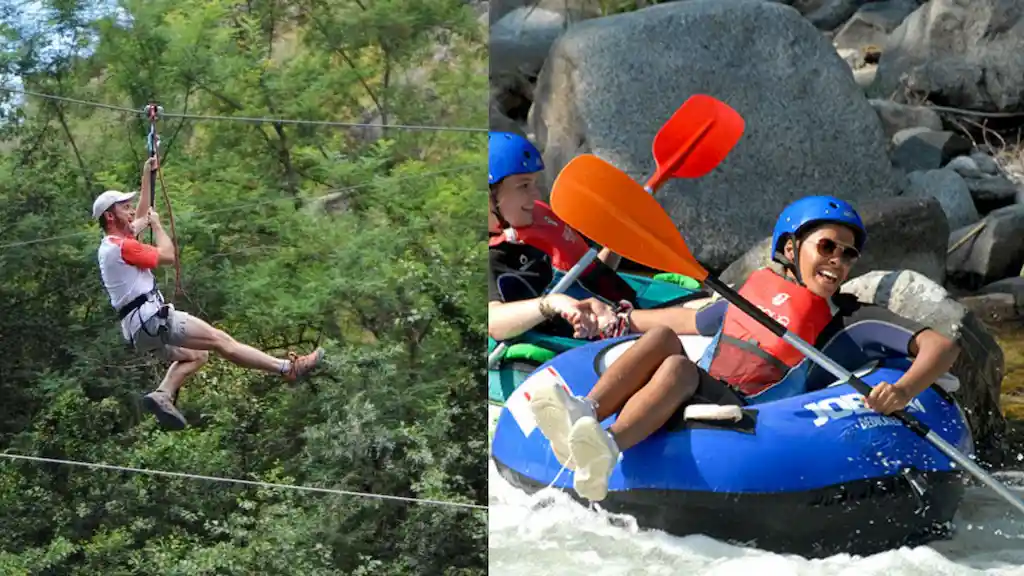 Treetop adventure and leisure tubing in Marquixanes